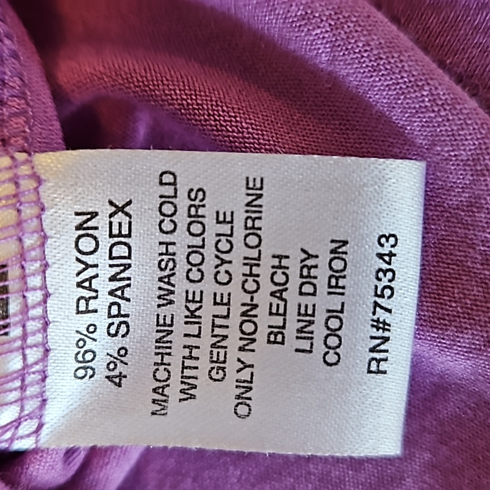 Willi Smith Purple Top Shirt Blouse Size M Medium - Picture 7 of 16